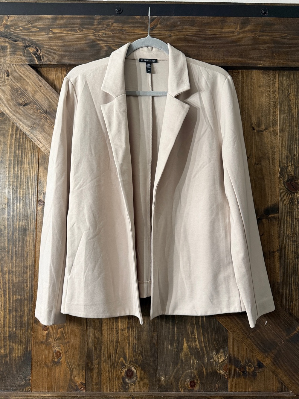 Eileen Fisher Open-Front Cream Blazer - Picture 3 of 7